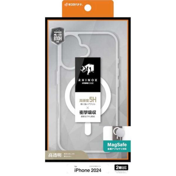 ラスタバナナ　iPhone 16(6.1インチ)RHINOX ハイブリッドケース TPU×アクリル ...
