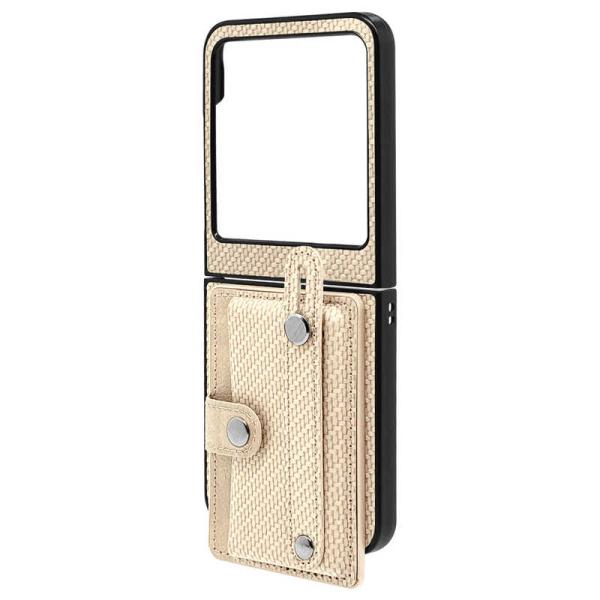 RBSELECT　motorola razr 50 ハードケース レザータイプ落下防止ベルト付き イ...