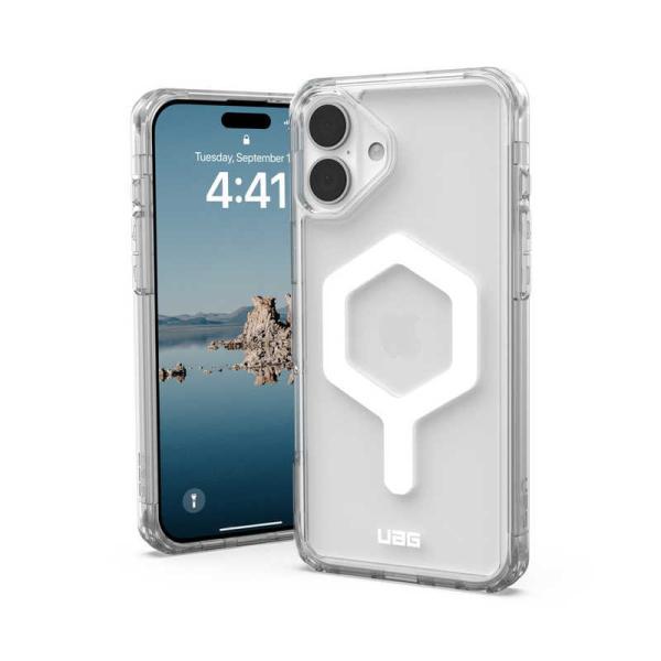 UAG　iPhone 16 Plus 耐衝撃ケース MAGSAFE対応 PLYO アイス/ホワイト　...