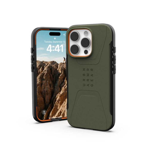 UAG　iPhone 16 Pro 耐衝撃ケース MAGSAFE対応 CIVILIAN オリーブ　U...