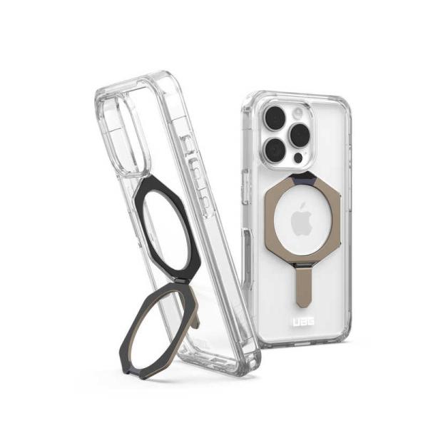 UAG　iPhone 16 Pro 耐衝撃ケース MAGSAFE対応 PLYO XTE クリア/チタ...