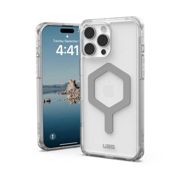 UAG　iPhone 16 Pro Max 耐衝撃ケース MAGSAFE対応 PLYO アイス/シル...