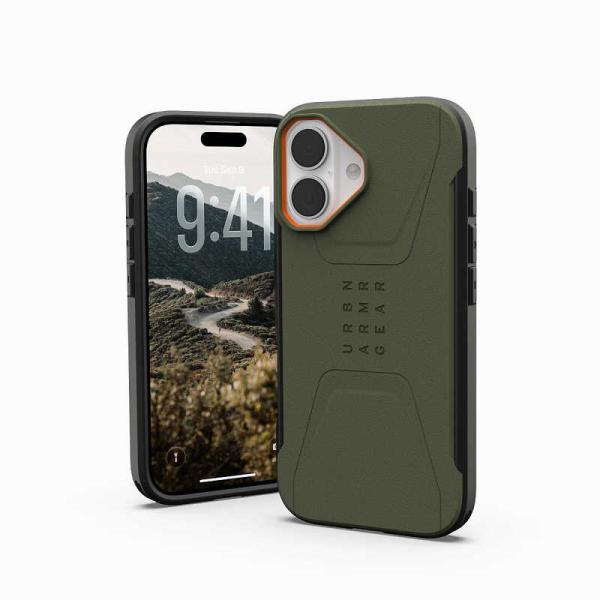 UAG　iPhone 17用 MagSafe対応 CIVILIAN(オリーブ/オレンジ)　UAG-I...