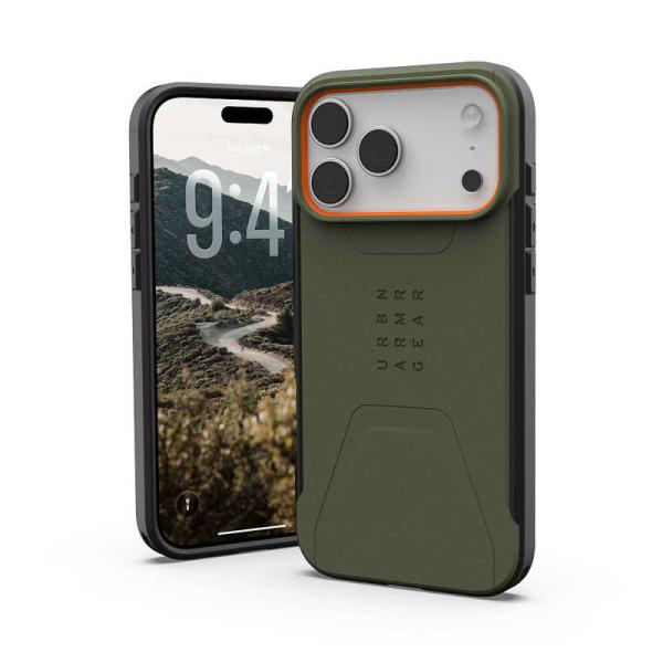 UAG　iPhone 17 Pro Max用 MagSafe対応 CIVILIAN(オリーブ/オレン...