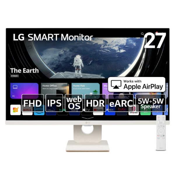 LG　HDMI接続 PCモニター SMART Monitor ［27型 /フルHD(1920×108...