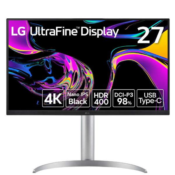LG　USB-C接続 PCモニター［27型 /4K(3840×2160) /ワイド］ ブラック　27...