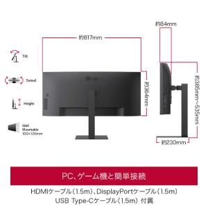 LG USB-C対応 PCモニター Ultra...の詳細画像3