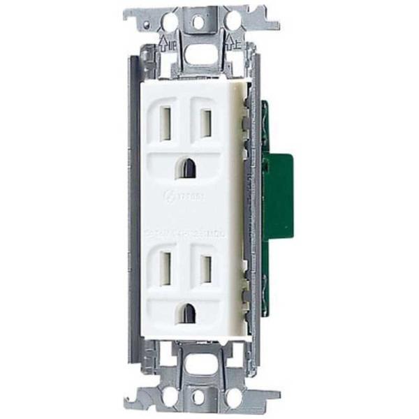 パナソニック　Panasonic　埋込接地ダブルコンセント(金属枠付) WTF13123WK ホワイ...