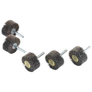 トラスコ中山 軸付ソフトホイール 外径80X厚25X軸6 5個入 180♯ YS825