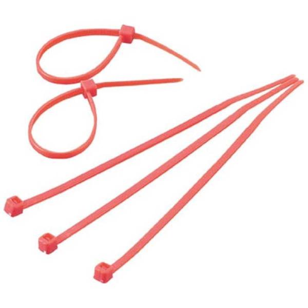 トラスコ中山　カラーケーブルタイ 赤 幅4.6X203mm最大結束Φ52 標準型　TRCVR200 ...