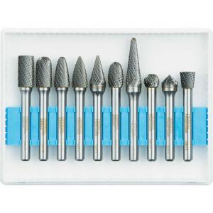トラスコ中山　超硬バーセットCシリーズ 軸6mm 刃径9.5mm 10本セット　TBC09510S｜コジマYahoo!店