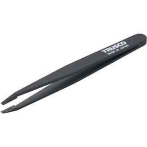 トラスコ中山 コジマ プラスチック製ピンセット 120mm 先平細型 TPP233