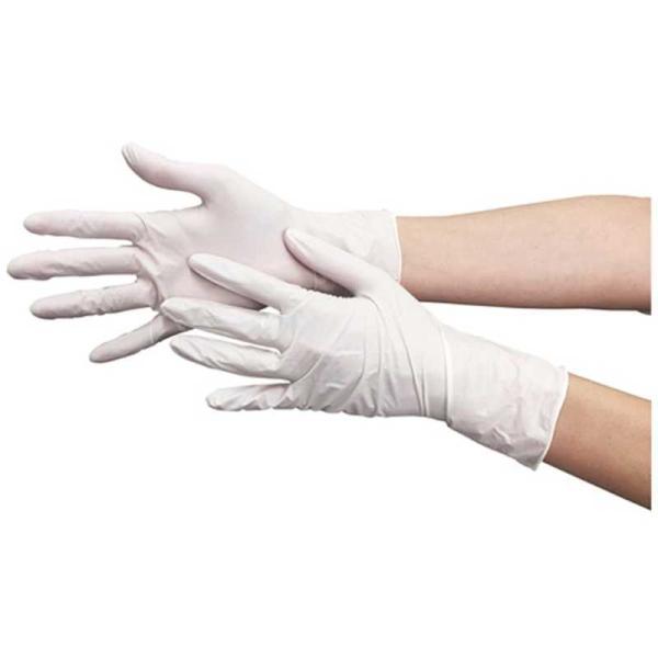 TRUSCO ニトリル製使い捨て極薄手袋 粉無し 200枚入 L ホワイト