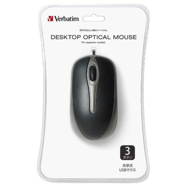 VERBATIMJAPAN　有線マウスDESKTOP OPTICAL MOUSE(3ボタン)　MUS...