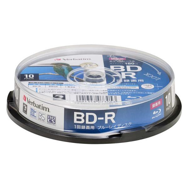 VERBATIMJAPAN　録画用BD-R 1-6倍速 25GB 10枚(スピンドル)　VBR130...