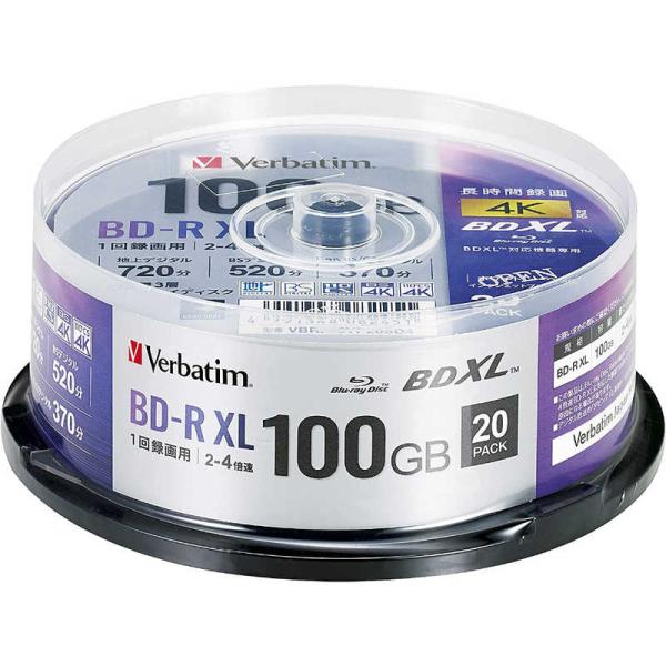 VERBATIMJAPAN　録画用BDR XL 20枚スピンドル 録画用ＢＤ−Ｒ ［20枚 /100...