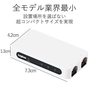 エレコム　ELECOM　１００ＢＡＳＥ−ＴＸ対応　スイッチングハブ（３ポート）　LAN-SW03PSWE