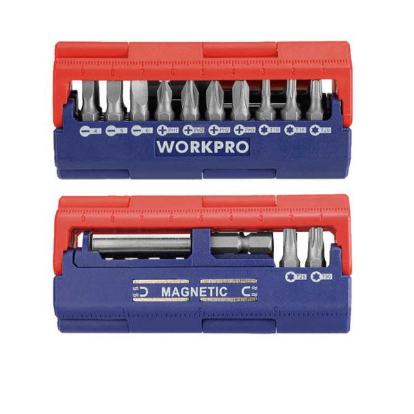 WORKPRO　13点組 ホルダー付 ビットセット プラス・マイナス・トルクス　WP221062