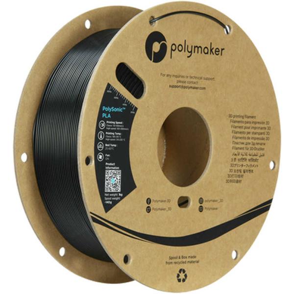 POLYMAKER　PolySonic PLA (1.75mm、1000g) Black　PA120...