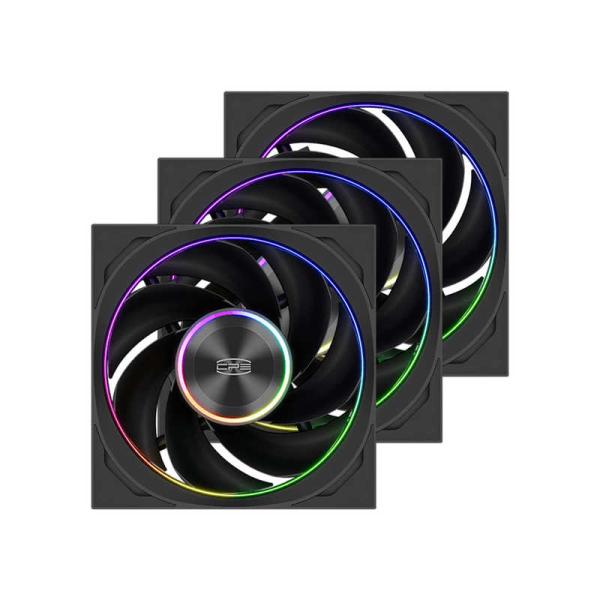 PCCOOLER　ケースファン×3 ［120mm / 3000RPM］リバースVer.　F7X120...