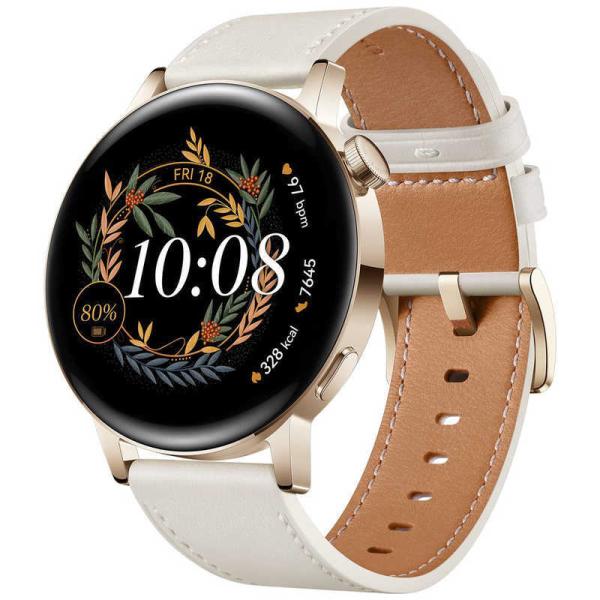 HUAWEI　スマートウォッチ HUAWEI WATCH GT3 42mm/White Leathe...