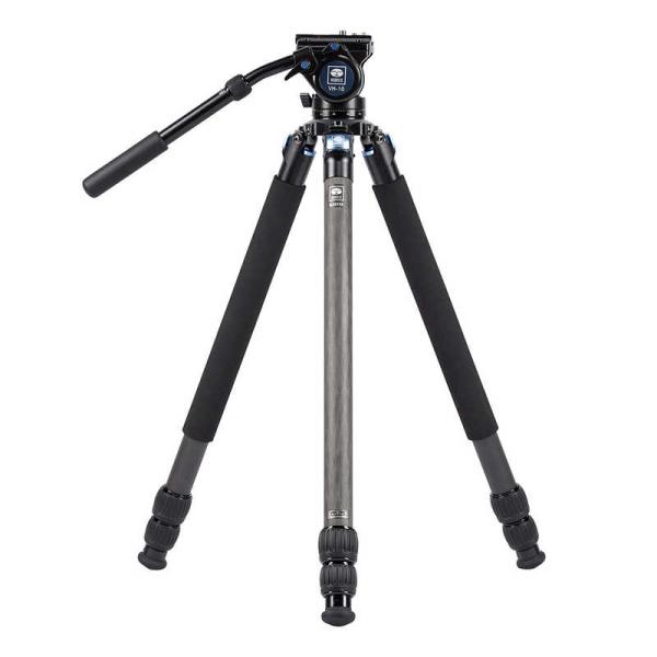 SIRUI　カーボンファイバー製4段ビデオ三脚セット(プロフェッショナルモデル)(油圧式雲台) ［3...