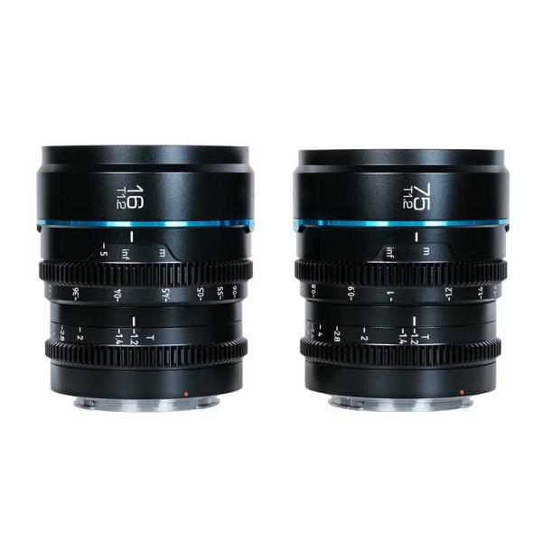 SIRUI　シネマレンズ T1.2 APS-C/S35 2本セット(16/75mm) L/ブラック ...