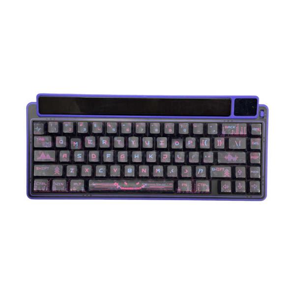 AULA　ゲーミングキーボード 可視化マルチメディアスクリーン 8000mAh大容量バッテリー 五重...