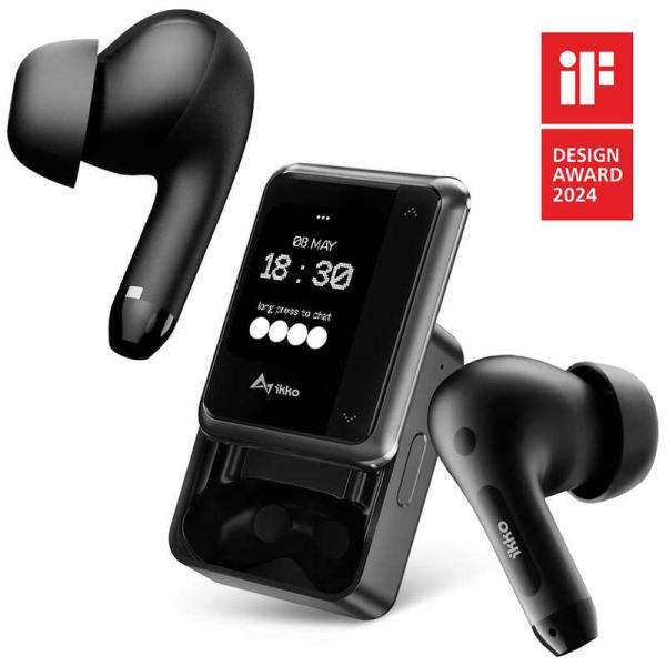 IKKO　AIスマートTWSイヤフォン ActiveBuds ブラック ［ワイヤレス(左右分離) /...