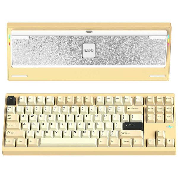 KIBU　Wobkey Crush 80 Pro Yellow(有線・ワイヤレス/Bluetooth...