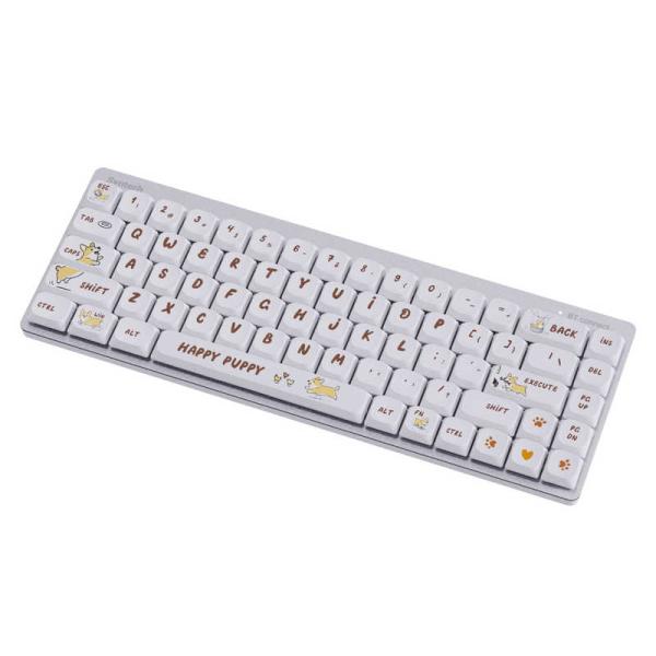 SYNTECH　ロープロファイルメタニカルキーボード / コーギーデザイン / 3way接続　G68...