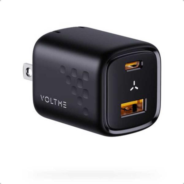 VOLTME　Revo 30 デュオ 30W TypeC・USB-A 2ポート 黒 折りたたみ式 ［...