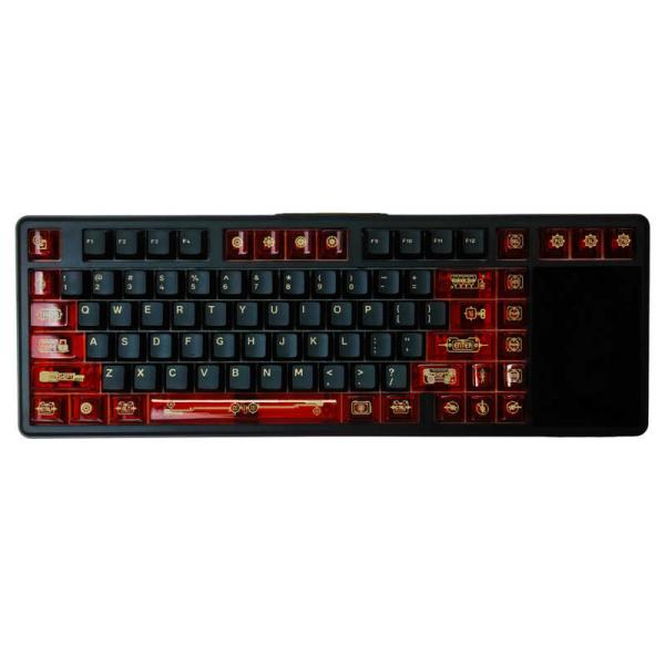 AULA　L99 Red 画面付きゲーミングキーボード / 3.98インチ IPSフルカラーディスプ...