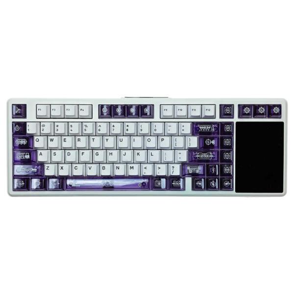 AULA　L99 Purple 画面付きゲーミングキーボード / 3.98インチ IPSフルカラーデ...