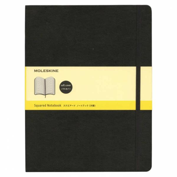 MOLESKINE　クラシック ノートブック ソフトカバー スクエアード(方眼) ブラック XL　Q...