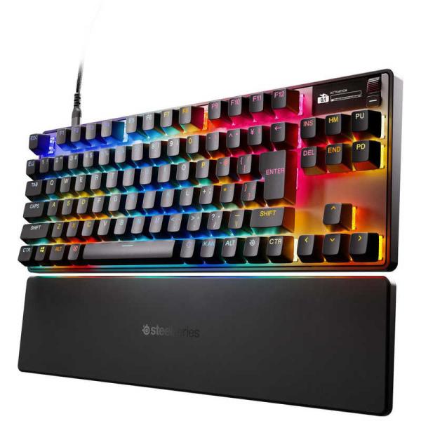 STEELSERIES　ゲーミングキーボード＋リストレスト(ラピッドトリガー対応) Apex Pro...