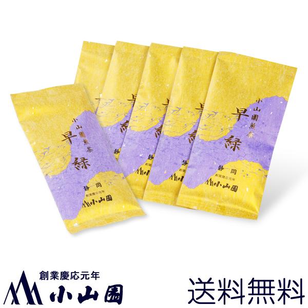 小山園 緑茶 「早緑」 100g 袋入 5＋1セット 通販限定 (100352)