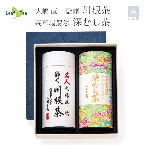 大嶋 直一 作「川根茶」・茶草場農法「深むし茶」詰合せ (300022_TN-50)