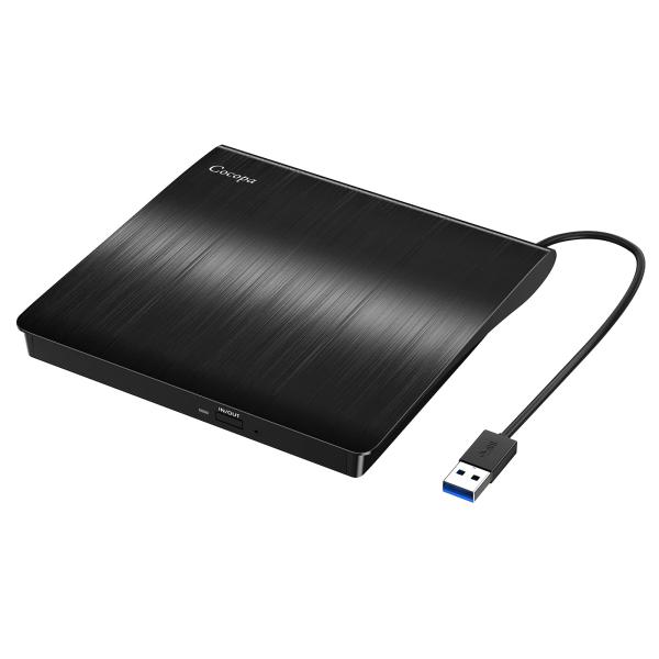 Cocopa USB 3.0外付け DVD ドライブ DVD プレイヤー ポータブルドライブ CD/...