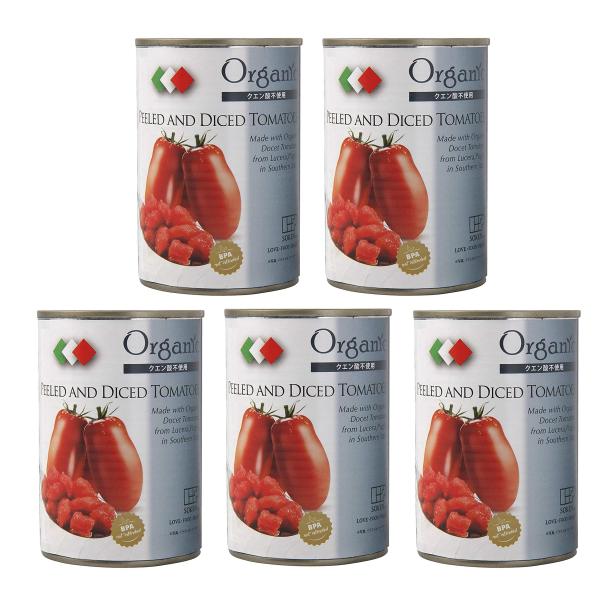 創健社 創建社 有機ダイストマト缶 400g(固形量240g) ×5個