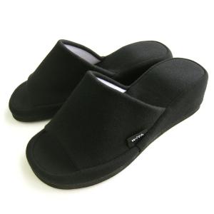 オクムラ スリッパ WITH ヒールスリッパ ブラック NWAA5900BK 5.5cmヒール 幅広 履きやすい