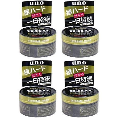 まとめ買いウーノ (uno) ヘアワックス エクストリームハード 80g×4個
