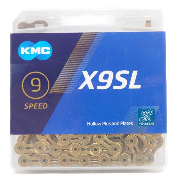 KMC X9SL チェーン 9スピード/9s/9速 114Links (ゴールド(gold)) 並行...