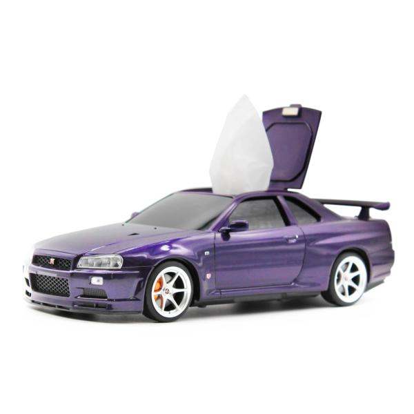 ウェットティッシュケース スカイライン GT-R (BNR34) (パープル)
