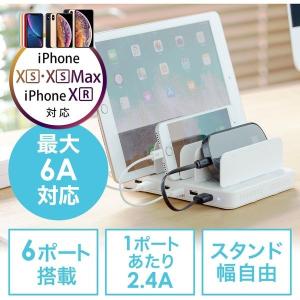 サンワダイレクト 充電器ステーション 700-AC019W 1個