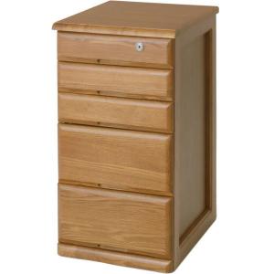 【軒先渡し】ヤマソロ タモシリーズ タモ小物チェスト5段 ライトブラウン 幅335×奥行370×高さ656mm 1台（直送品）