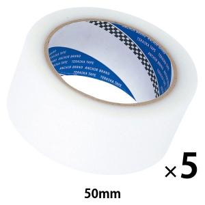 寺岡製作所 養生テープ P-カットテープ No.4140 塗装養生用 透明 幅50mm×長さ25m巻 1セット（5巻入）