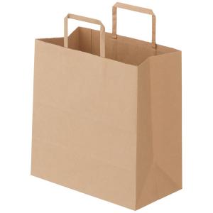 平紐 クラフト紙手提袋ベーシック260×260×140 茶 1袋 オリジナル
