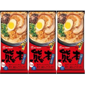 マルタイ　熊本黒マー油とんこつラーメン186g　1セット（2人前×3個入）