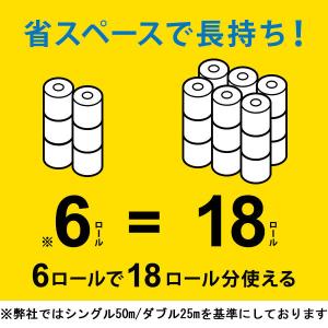トイレットペーパー ダブル 3倍長持ち 6ロー...の詳細画像1